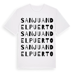 San Juan del Puerto ordlek t-shirt – ekologisk bomull t-shirt från Pinshirt