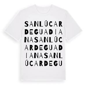 Sanlúcar de Guadiana ordlek t-shirt – ekologisk bomull t-shirt från Pinshirt