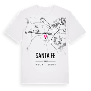 Santa Fe karta t-shirt – ekologisk bomull t-shirt från Pinshirt