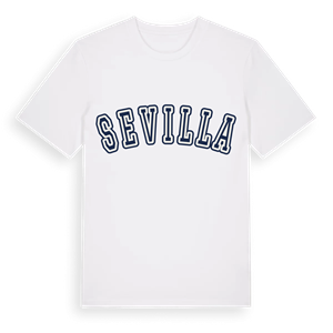 Sevilla college t-shirt – ekologisk bomull t-shirt från Pinshirt