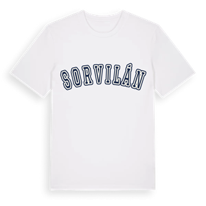 Sorvilán college t-shirt – ekologisk bomull t-shirt från Pinshirt