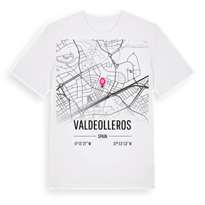 Valdeolleros karta t-shirt – ekologisk bomull t-shirt från Pinshirt