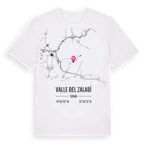Valle del Zalabí karta t-shirt – ekologisk bomull t-shirt från Pinshirt