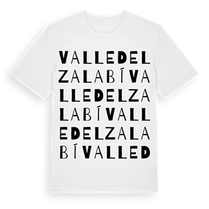 Valle del Zalabí ordlek t-shirt – ekologisk bomull t-shirt från Pinshirt