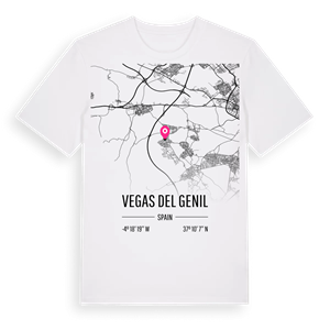 Vegas del Genil karta t-shirt – ekologisk bomull t-shirt från Pinshirt