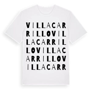 Villacarrillo ordlek t-shirt – ekologisk bomull t-shirt från Pinshirt