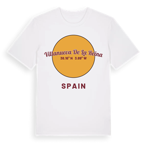 Villanueva de la Reina cirkel t-shirt – ekologisk bomull t-shirt från Pinshirt