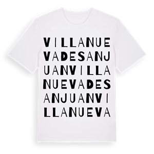 Villanueva de San Juan ordlek t-shirt – ekologisk bomull t-shirt från Pinshirt