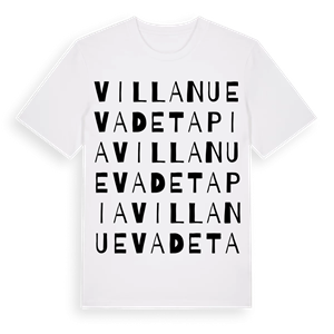 Villanueva de Tapia ordlek t-shirt – ekologisk bomull t-shirt från Pinshirt