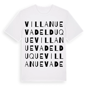 Villanueva del Duque ordlek t-shirt – ekologisk bomull t-shirt från Pinshirt