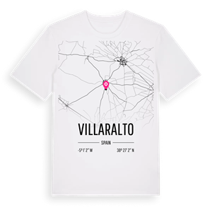 Villaralto karta t-shirt – ekologisk bomull t-shirt från Pinshirt