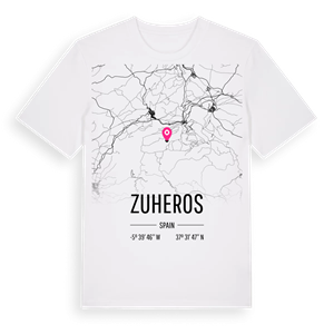 Zuheros karta t-shirt – ekologisk bomull t-shirt från Pinshirt
