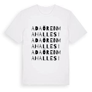 Adaören Mahallesi ordlek t-shirt – ekologisk bomull t-shirt från Pinshirt