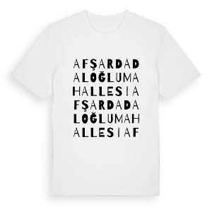 Afşar Dadaloğlu Mahallesi ordlek t-shirt – ekologisk bomull t-shirt från Pinshirt