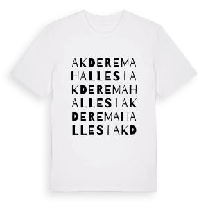 Akdere Mahallesi ordlek t-shirt – ekologisk bomull t-shirt från Pinshirt