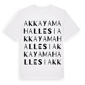 Akkaya Mahallesi ordlek t-shirt – ekologisk bomull t-shirt från Pinshirt