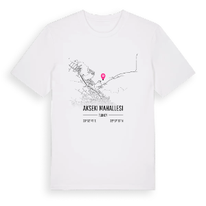 Akseki Mahallesi karta t-shirt – ekologisk bomull t-shirt från Pinshirt