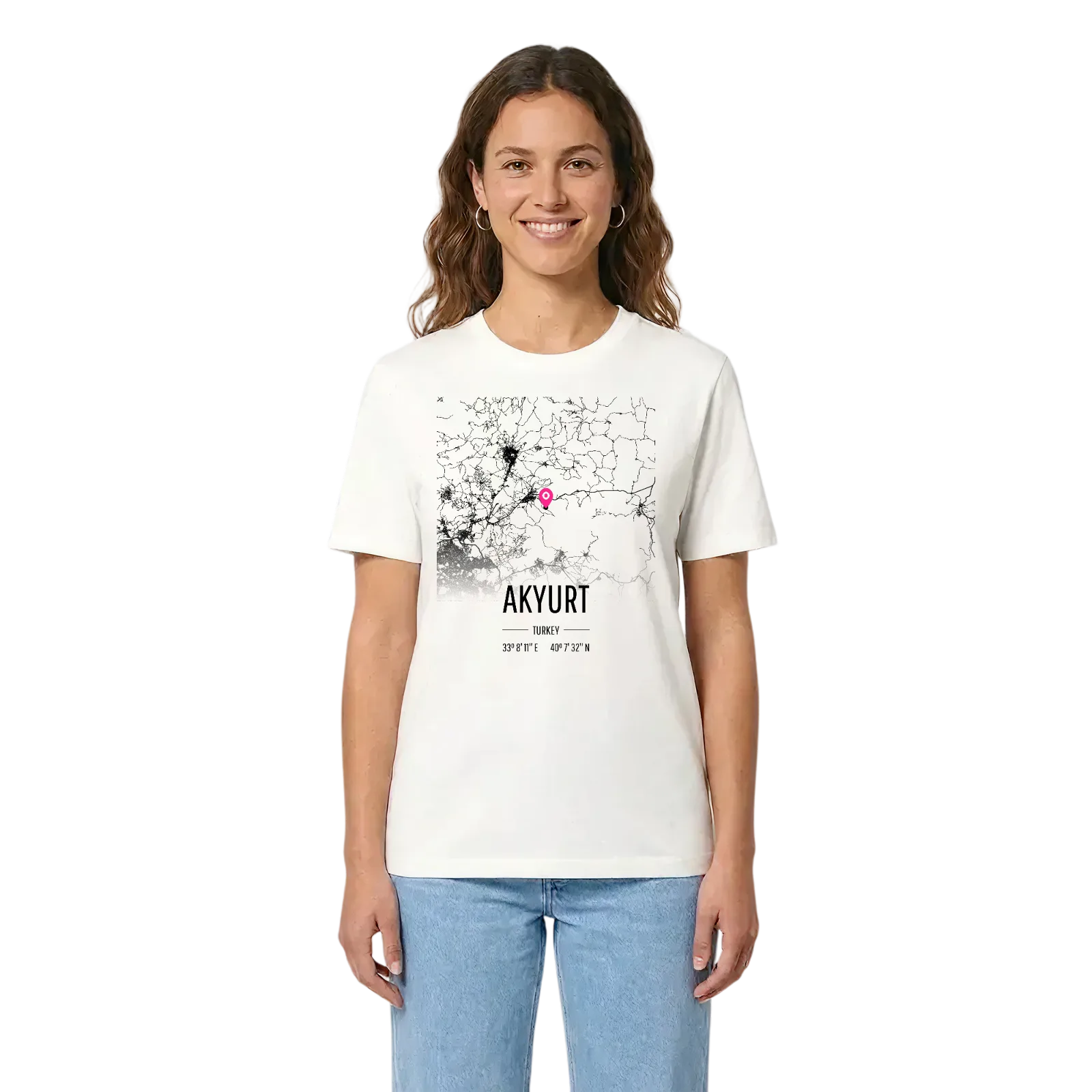 Akyurt karta t-shirt – White, i miljö