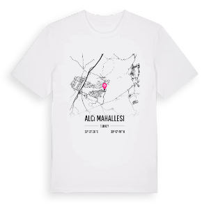 Alcı Mahallesi karta t-shirt – ekologisk bomull t-shirt från Pinshirt