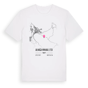 Aliağa Mahallesi karta t-shirt – ekologisk bomull t-shirt från Pinshirt