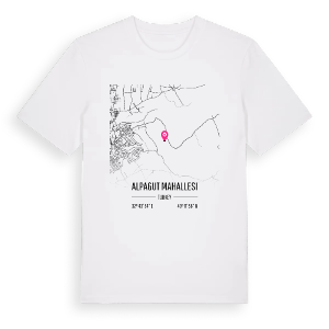 Alpagut Mahallesi karta t-shirt – ekologisk bomull t-shirt från Pinshirt