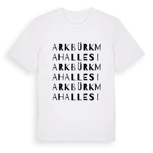 Arkbürk Mahallesi ordlek t-shirt – ekologisk bomull t-shirt från Pinshirt