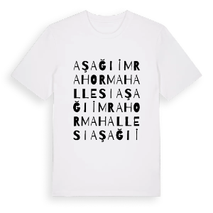 Aşağı İmrahor Mahallesi ordlek t-shirt – ekologisk bomull t-shirt från Pinshirt