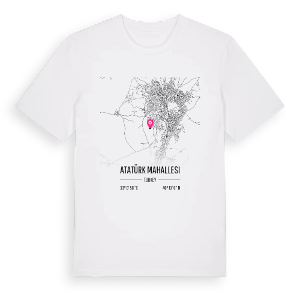 Atatürk Mahallesi karta t-shirt – ekologisk bomull t-shirt från Pinshirt