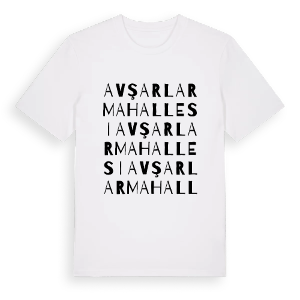 Avşarlar Mahallesi ordlek t-shirt – ekologisk bomull t-shirt från Pinshirt