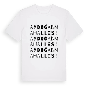 Aydoğan Mahallesi ordlek t-shirt – ekologisk bomull t-shirt från Pinshirt