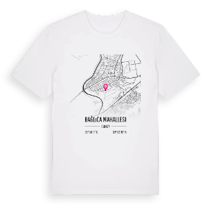 Bağlıca Mahallesi karta t-shirt – ekologisk bomull t-shirt från Pinshirt