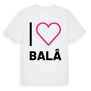 Jag älskar Balâ t-shirt stort tryck – ekologisk bomull t-shirt från Pinshirt