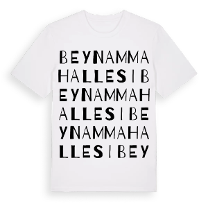 Beynam Mahallesi ordlek t-shirt – ekologisk bomull t-shirt från Pinshirt