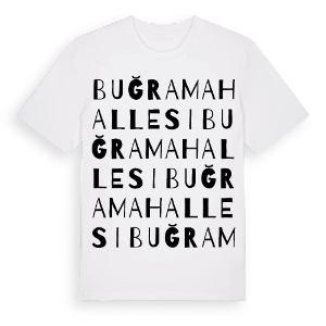 Buğra Mahallesi ordlek t-shirt – ekologisk bomull t-shirt från Pinshirt
