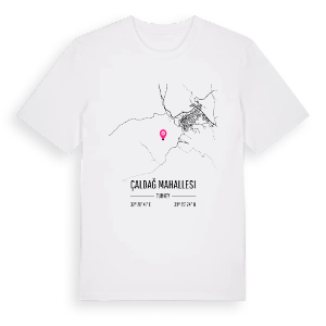 Çaldağ Mahallesi karta t-shirt – ekologisk bomull t-shirt från Pinshirt