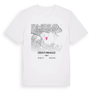 Çiğiltepe Mahallesi karta t-shirt – ekologisk bomull t-shirt från Pinshirt