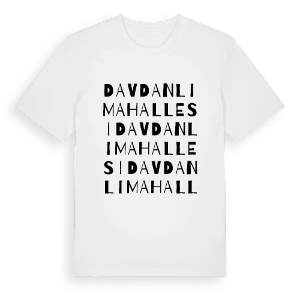 Davdanlı Mahallesi ordlek t-shirt – ekologisk bomull t-shirt från Pinshirt