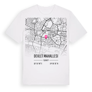Devlet Mahallesi karta t-shirt – ekologisk bomull t-shirt från Pinshirt