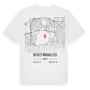 Devlet Mahallesi karta t-shirt – ekologisk bomull t-shirt från Pinshirt