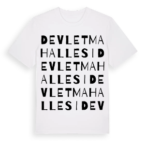 Devlet Mahallesi ordlek t-shirt – ekologisk bomull t-shirt från Pinshirt