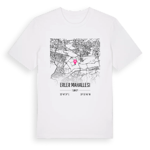 Erler Mahallesi karta t-shirt – ekologisk bomull t-shirt från Pinshirt