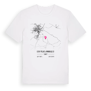 Eski Polatlı Mahallesi karta t-shirt – ekologisk bomull t-shirt från Pinshirt