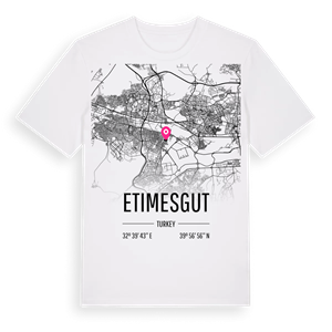 Etimesgut karta t-shirt – ekologisk bomull t-shirt från Pinshirt