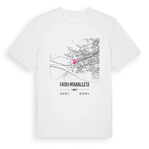 Fatih Mahallesi karta t-shirt – ekologisk bomull t-shirt från Pinshirt