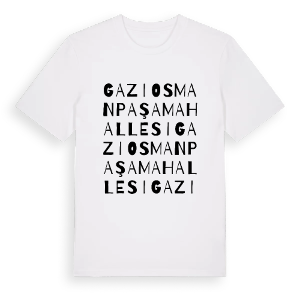 Gaziosmanpaşa Mahallesi ordlek t-shirt – ekologisk bomull t-shirt från Pinshirt