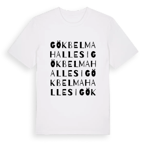 Gökbel Mahallesi ordlek t-shirt – ekologisk bomull t-shirt från Pinshirt