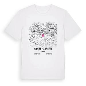 Gökçek Mahallesi karta t-shirt – ekologisk bomull t-shirt från Pinshirt