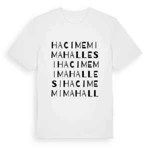Hacımemi Mahallesi ordlek t-shirt – ekologisk bomull t-shirt från Pinshirt