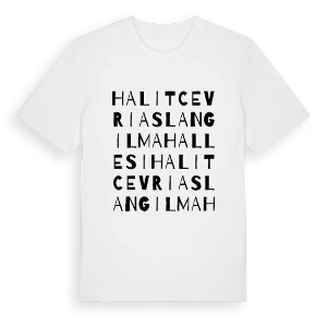 Halitcevriaslangil Mahallesi ordlek t-shirt – ekologisk bomull t-shirt från Pinshirt