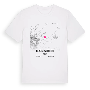 Kargın Mahallesi karta t-shirt – ekologisk bomull t-shirt från Pinshirt